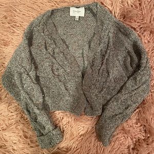 Cropped Green Chunky Jessica Simpson Cardigan